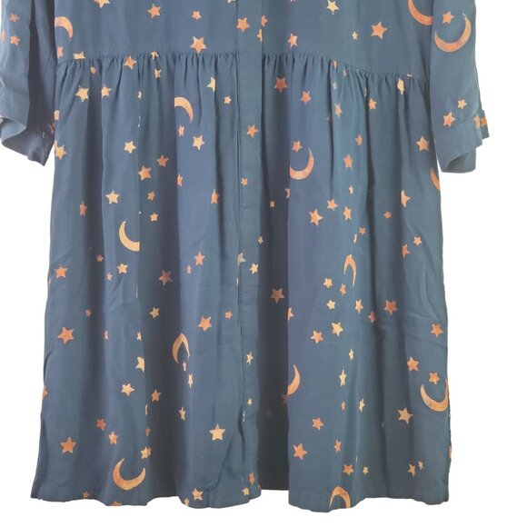 Sugarhill Brighton Mystic Nights Babydoll Shirt Dress Sz 8 - Picture 5 of 12